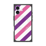 Premium Square Case with MagSafe［ Big Stripe - Purple × Pink ］