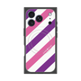 Premium Square Case with MagSafe［ Big Stripe - Purple × Pink ］
