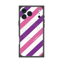 Premium Square Case with MagSafe［ Big Stripe - Purple × Pink ］