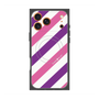 Premium Square Case with MagSafe［ Big Stripe - Purple × Pink ］