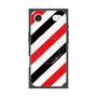 Premium Square Case with MagSafe［ Big Stripe - Red × Black ］