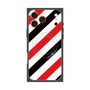 Premium Square Case with MagSafe［ Big Stripe - Red × Black ］