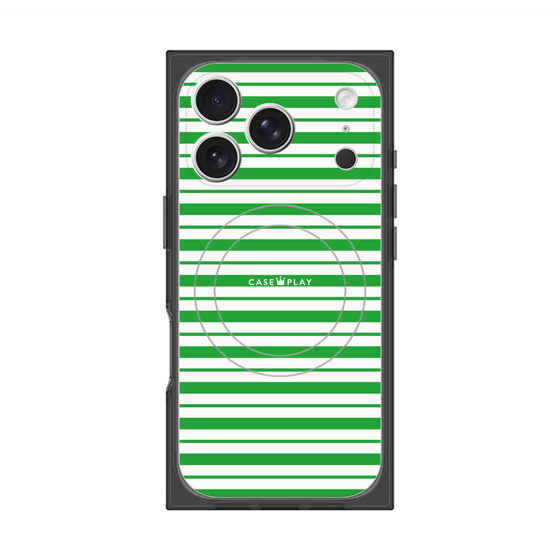 Premium Square Case with MagSafe［ Small Border - Green ］