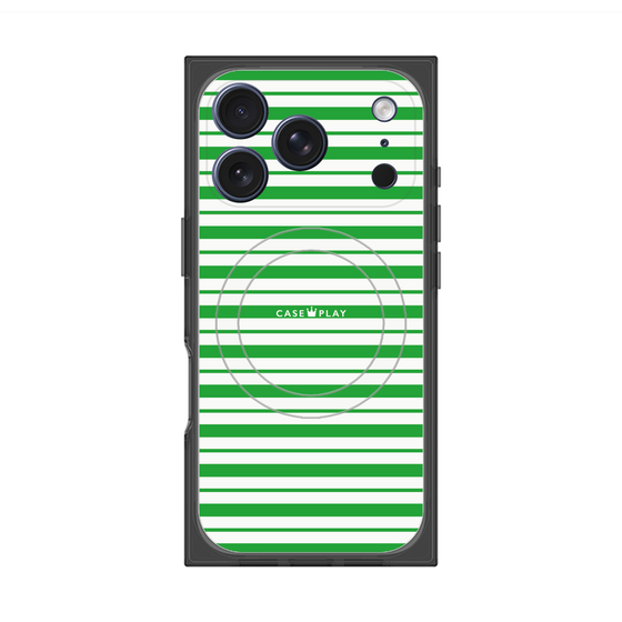 Premium Square Case with MagSafe［ Small Border - Green ］