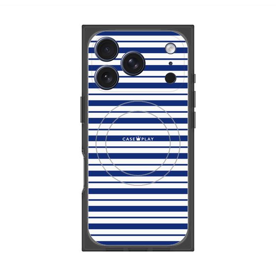 Premium Square Case with MagSafe［ Small Border - Navy ］