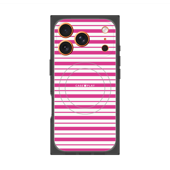 Premium Square Case with MagSafe［ Small Border - Pink ］