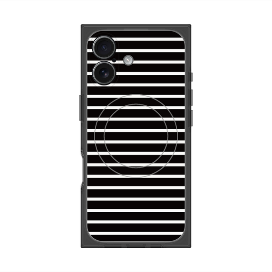 Premium Square Case with MagSafe［ Middle Border - Black ］