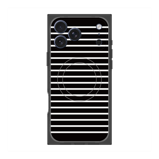 Premium Square Case with MagSafe［ Middle Border - Black ］