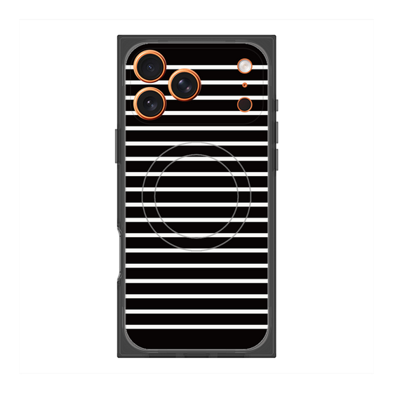 Premium Square Case with MagSafe［ Middle Border - Black ］