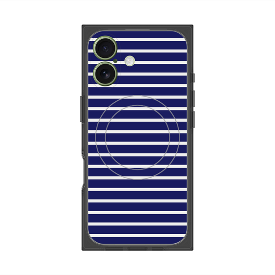 Premium Square Case with MagSafe［ Middle Border - Blue ］