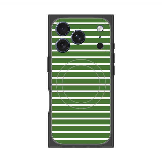Premium Square Case with MagSafe［ Middle Border - Green ］