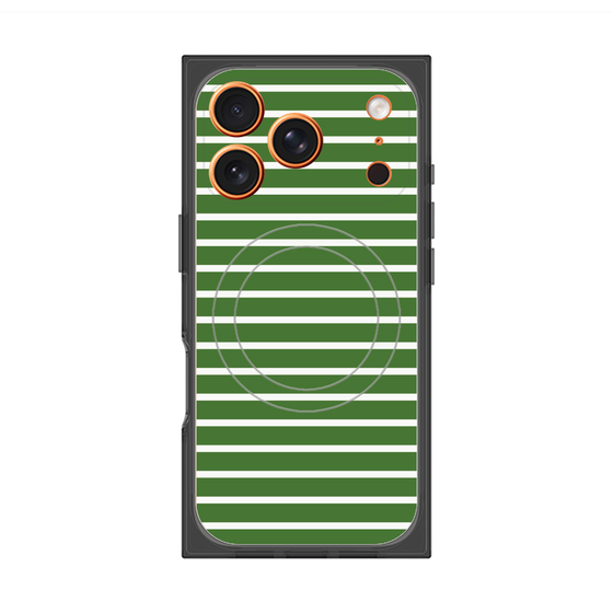 Premium Square Case with MagSafe［ Middle Border - Green ］