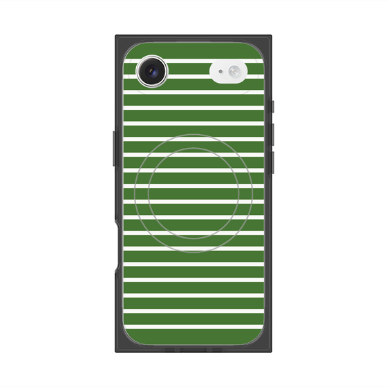 Premium Square Case with MagSafe［ Middle Border - Green ］