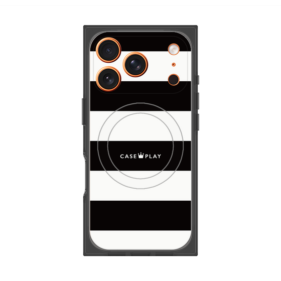 Premium Square Case with MagSafe［ Big Border - Black ］