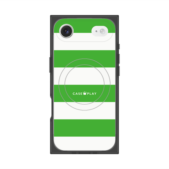 Premium Square Case with MagSafe［ Big Border - Green ］