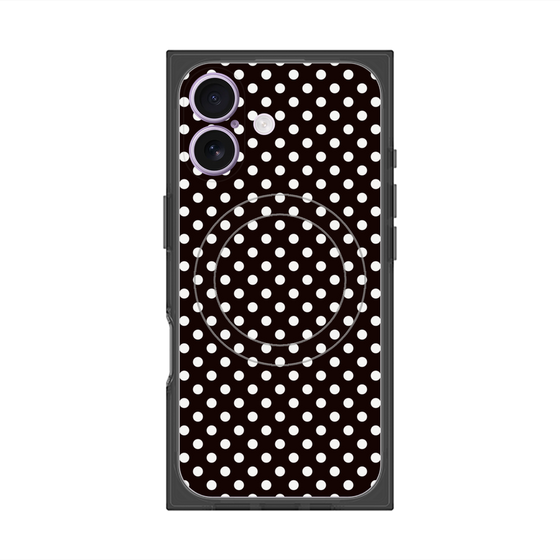 Premium Square Case with MagSafe［ Small Dot - Black ］