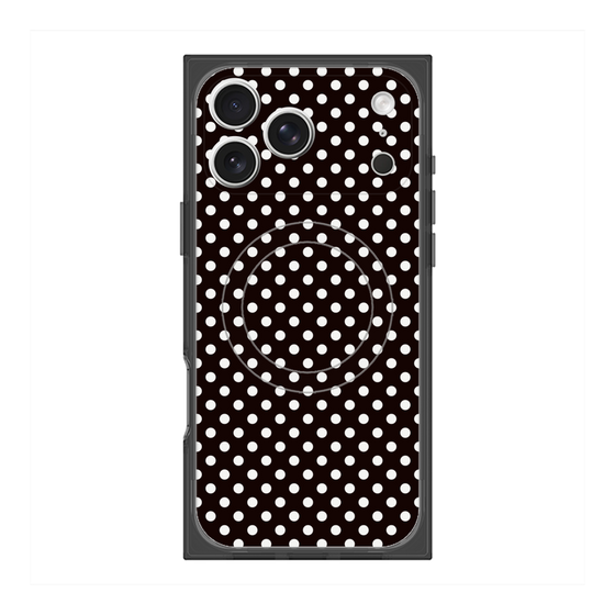 Premium Square Case with MagSafe［ Small Dot - Black ］