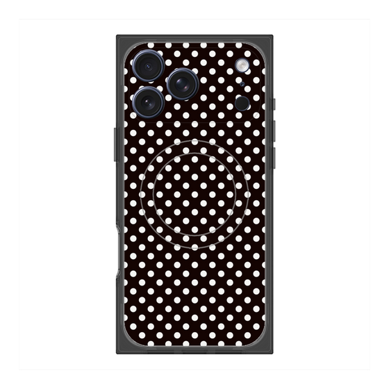 Premium Square Case with MagSafe［ Small Dot - Black ］