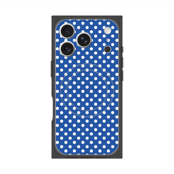 Premium Square Case with MagSafe［ Small Dot - Blue ］