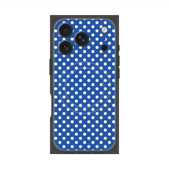 Premium Square Case with MagSafe［ Small Dot - Blue ］