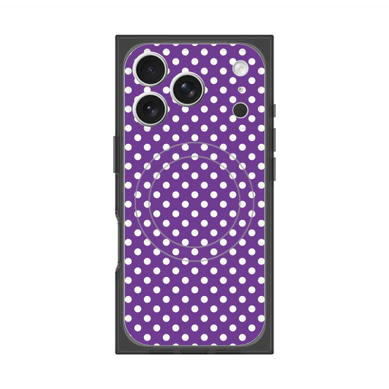 Premium Square Case with MagSafe［ Small Dot - Purple ］