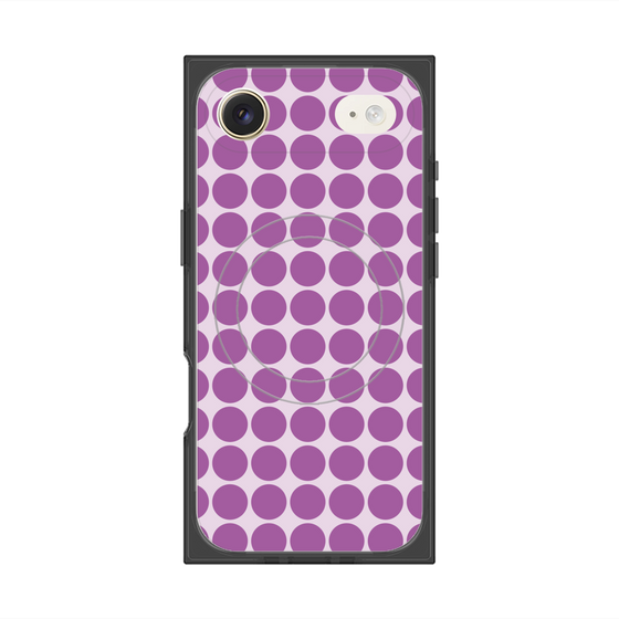 Premium Square Case with MagSafe［ Big Dot - Purple ］