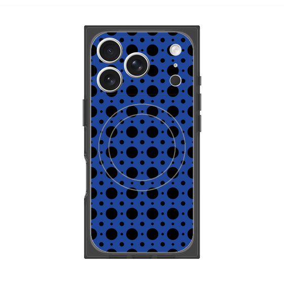 Premium Square Case with MagSafe［ Shower Dot - Blue ］