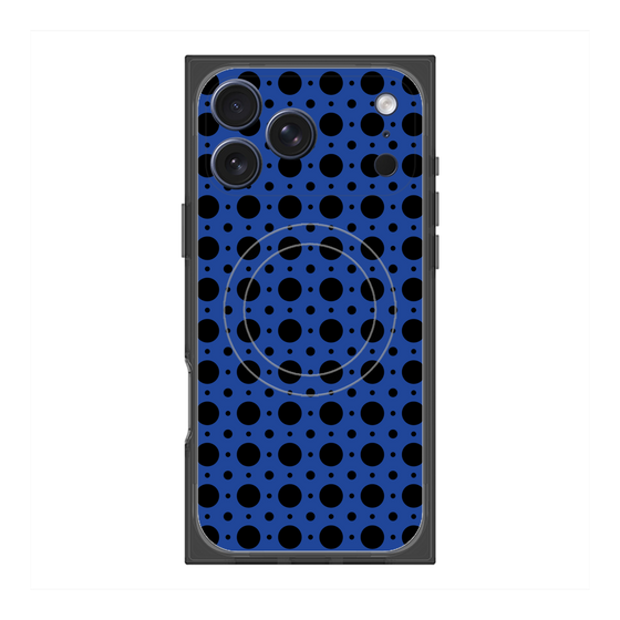 Premium Square Case with MagSafe［ Shower Dot - Blue ］