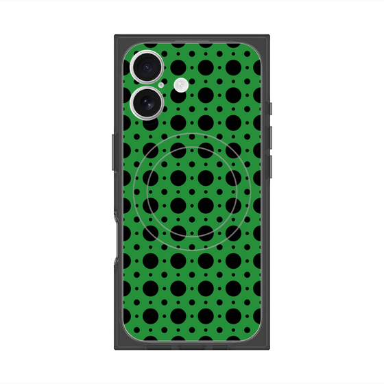 Premium Square Case with MagSafe［ Shower Dot - Green ］