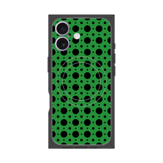 Premium Square Case with MagSafe［ Shower Dot - Green ］