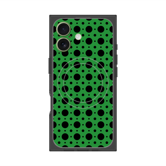 Premium Square Case with MagSafe［ Shower Dot - Green ］