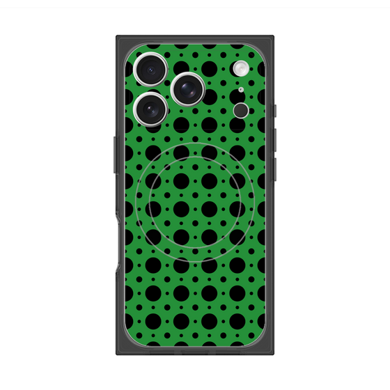 Premium Square Case with MagSafe［ Shower Dot - Green ］