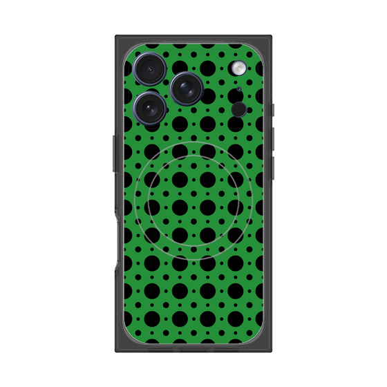 Premium Square Case with MagSafe［ Shower Dot - Green ］