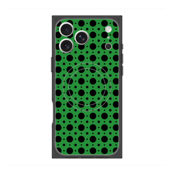 Premium Square Case with MagSafe［ Shower Dot - Green ］