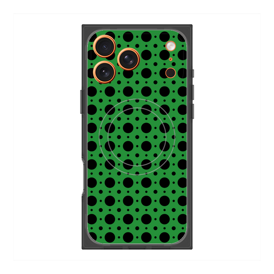 Premium Square Case with MagSafe［ Shower Dot - Green ］