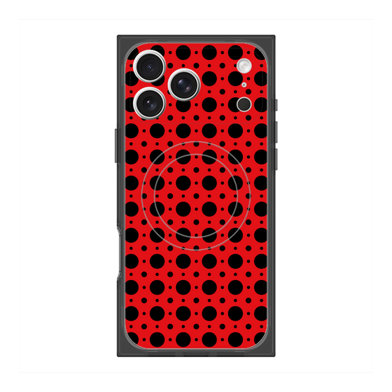 Premium Square Case with MagSafe［ Shower Dot - Red ］