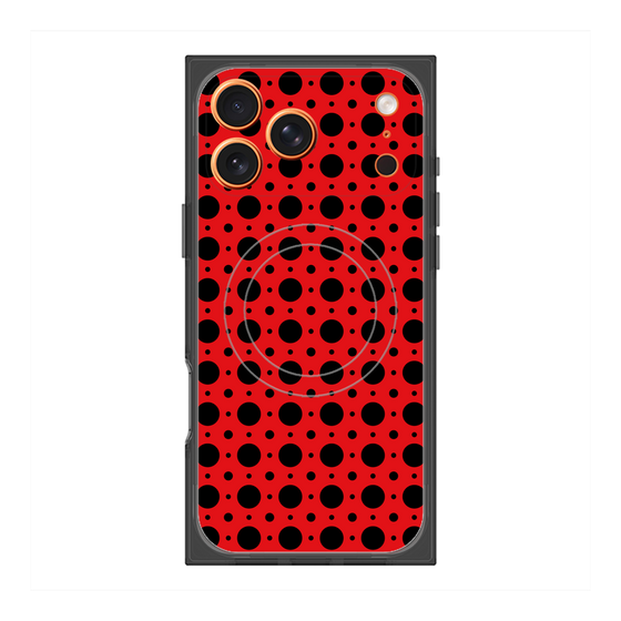 Premium Square Case with MagSafe［ Shower Dot - Red ］