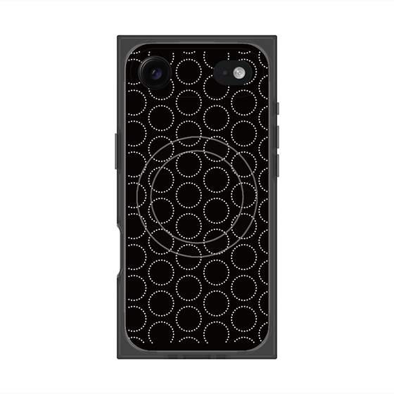Premium Square Case with MagSafe［ Dot Circle - Black ］