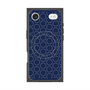Premium Square Case with MagSafe［ Dot Circle - Navy ］