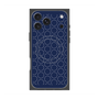 Premium Square Case with MagSafe［ Dot Circle - Navy ］