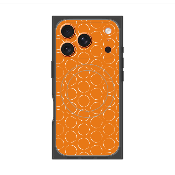 Premium Square Case with MagSafe［ Dot Circle - Orange ］