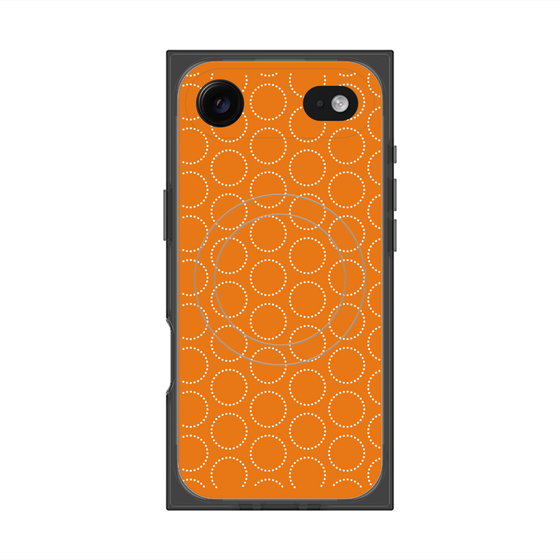 Premium Square Case with MagSafe［ Dot Circle - Orange ］