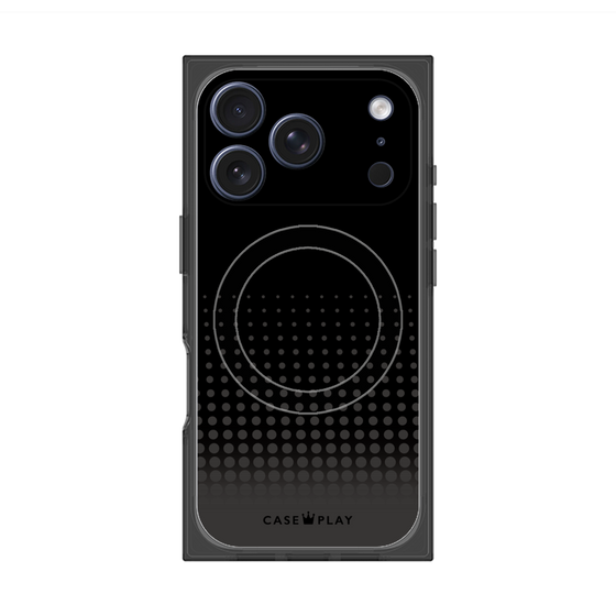 Premium Square Case with MagSafe［ Dot Gradation - Black ］