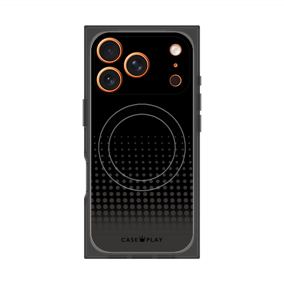 Premium Square Case with MagSafe［ Dot Gradation - Black ］