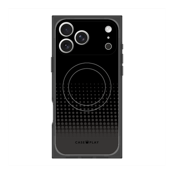 Premium Square Case with MagSafe［ Dot Gradation - Black ］