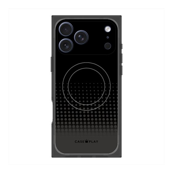 Premium Square Case with MagSafe［ Dot Gradation - Black ］