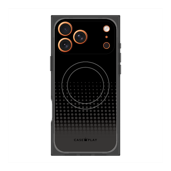 Premium Square Case with MagSafe［ Dot Gradation - Black ］