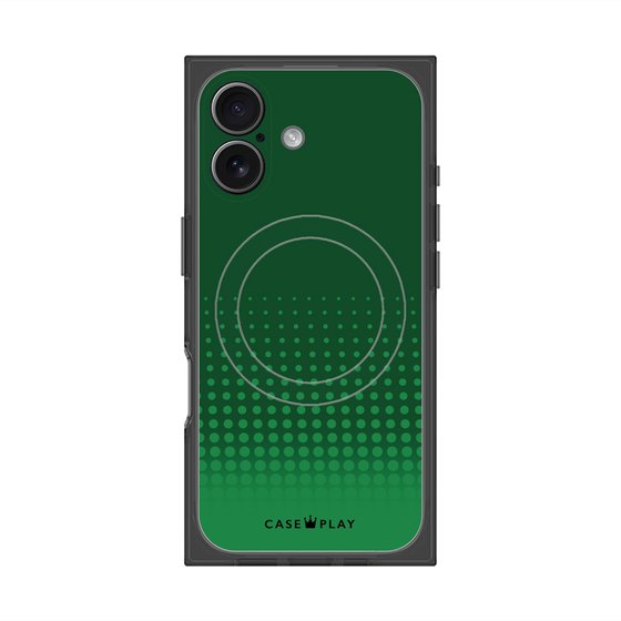 Premium Square Case with MagSafe［ Dot Gradation - Green ］