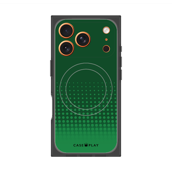 Premium Square Case with MagSafe［ Dot Gradation - Green ］