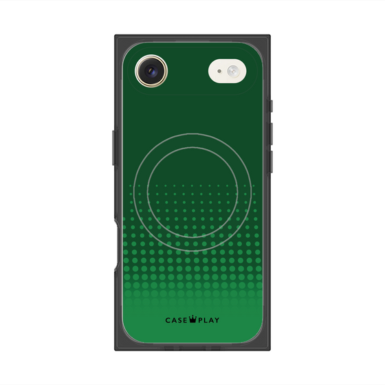 Premium Square Case with MagSafe［ Dot Gradation - Green ］